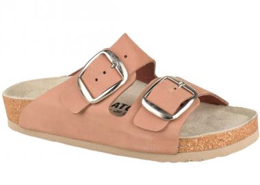 Γυναικείες Ανατομικές Δερμάτινες Παντόφλες | VESNA | 880410 | Σάπιο Μήλο - Vesna - 